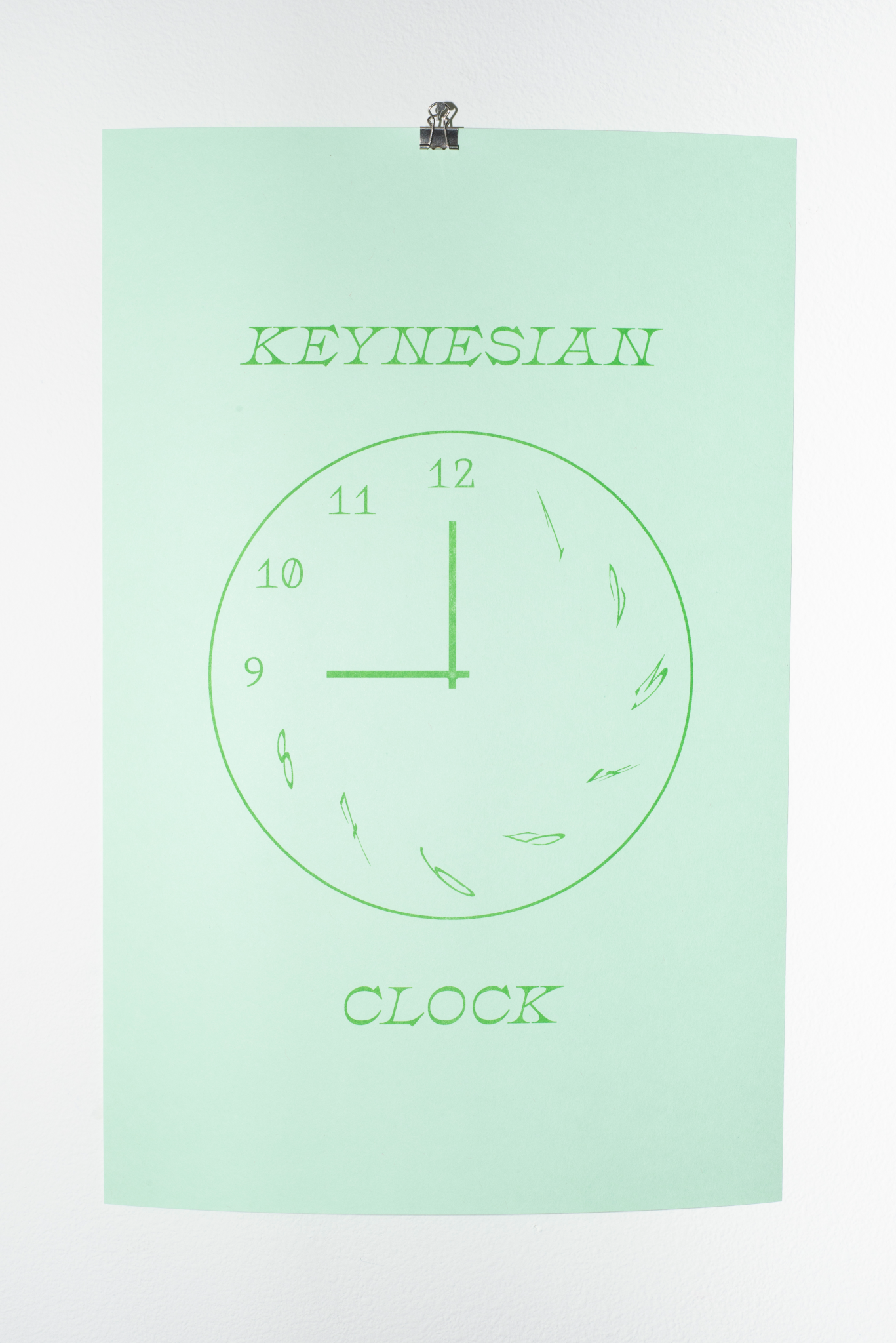 Keynesian Clock, 11” x 17”